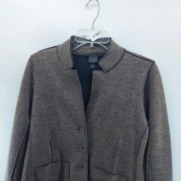 eileen fisher cardigan blazer women size small petite - Picture 3 of 9